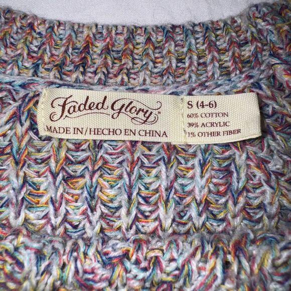 Faded Glory size small Multicolor Knit Sweater - Picture 2 of 8